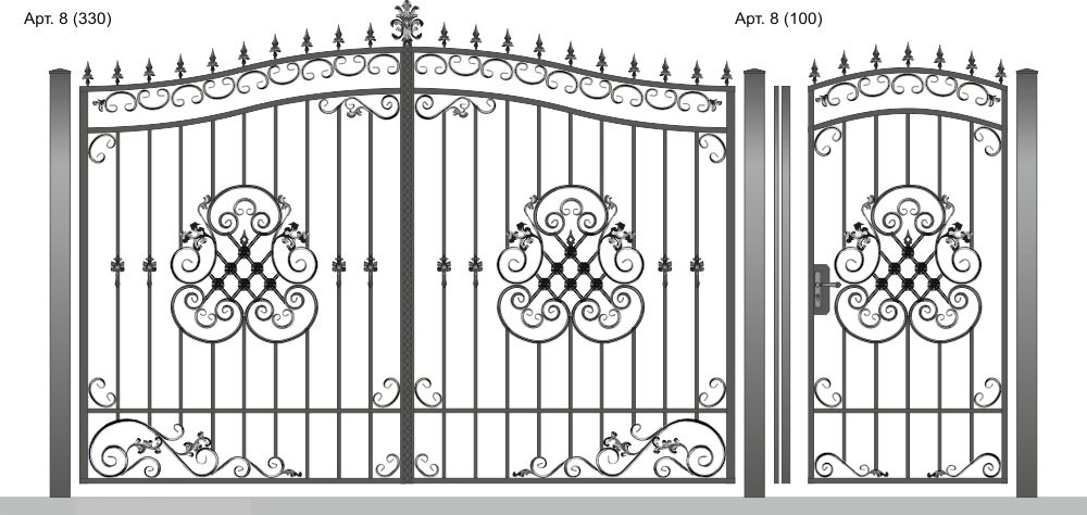 Кованые ворота чертежи ворота